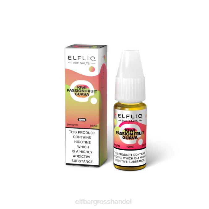 ELFBAR Elfa Pods Ohne Nikotin | Elfbar Elfliq Kiwi-Passionsfrucht-Guava-Nic-Salze – 10 ml – 20 mg/ml 860Z210