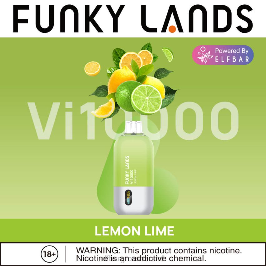 ELFBAR Elfa Pods Großhandel | ELFBAR Funky Lands Best Flavour Einweg-Vape VI10000 Iced-Serie Zitronenlimette VRHLDB153