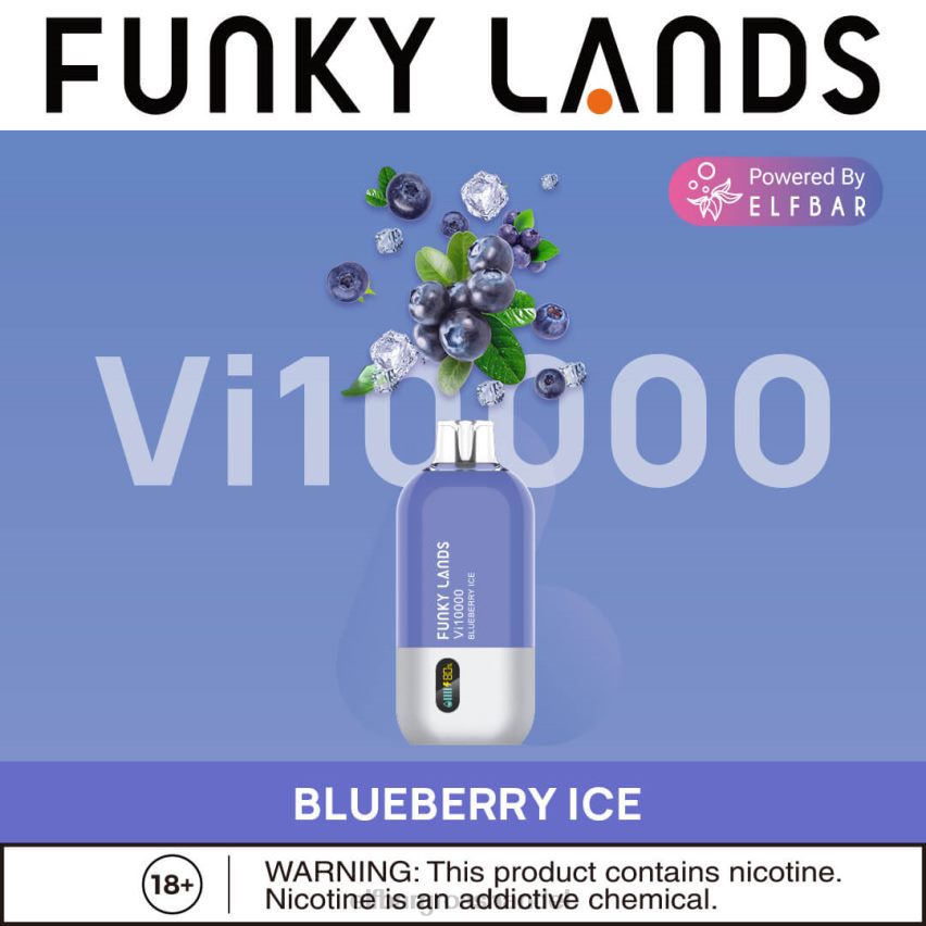 ELFBAR Großhandelspreis | ELFBAR Funky Lands Best Flavour Einweg-Vape VI10000 Iced-Serie Blaubeereis VRHLDB151