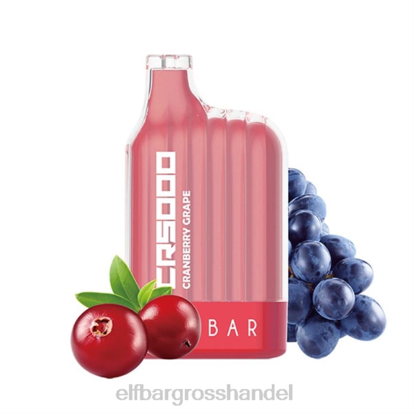 ELF BAR 600 Großhandelspreis | ELFBAR cr5000 Einweg-Vaporizer 5000 Züge Cranberry-Traube VRHLDB26