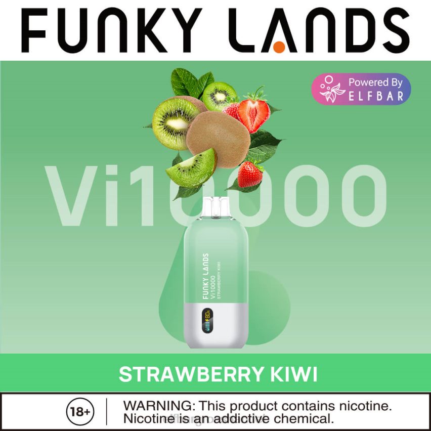 ELF BAR Deutschland | ELFBAR Funky Lands Einweg-Vape VI10000 Züge Erdbeer-Kiwi VRHLDB161