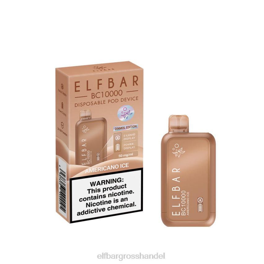 ELF BAR Elfa Akku | ELFBAR Einweg-Vaporizer, neu, BC10000, 10000 Züge Americano-Eis VRHLDB47