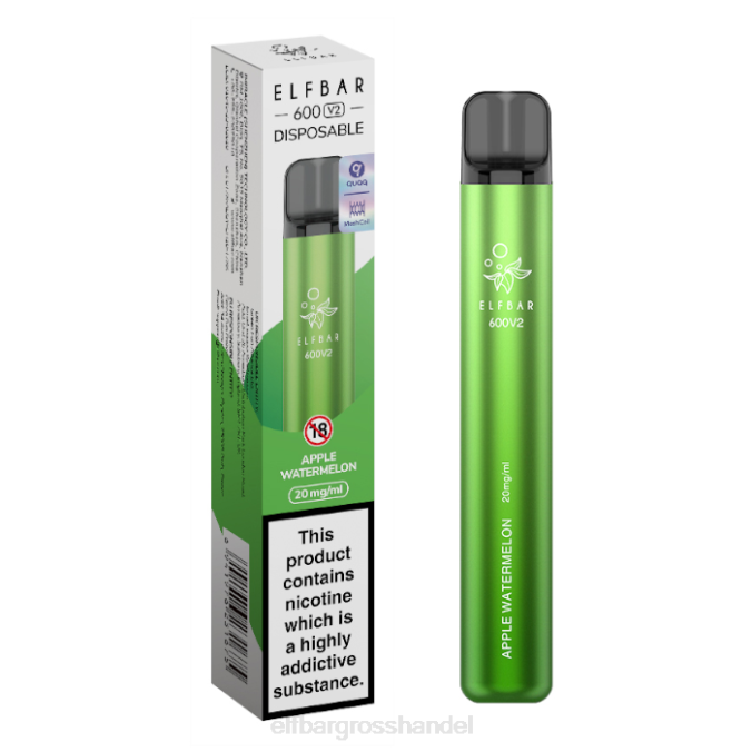 ELF BAR Elfa Großhandel | Elfbar 600v2 Einweg-Vaporizer – 20 mg 860Z21 Apfel-Wassermelone