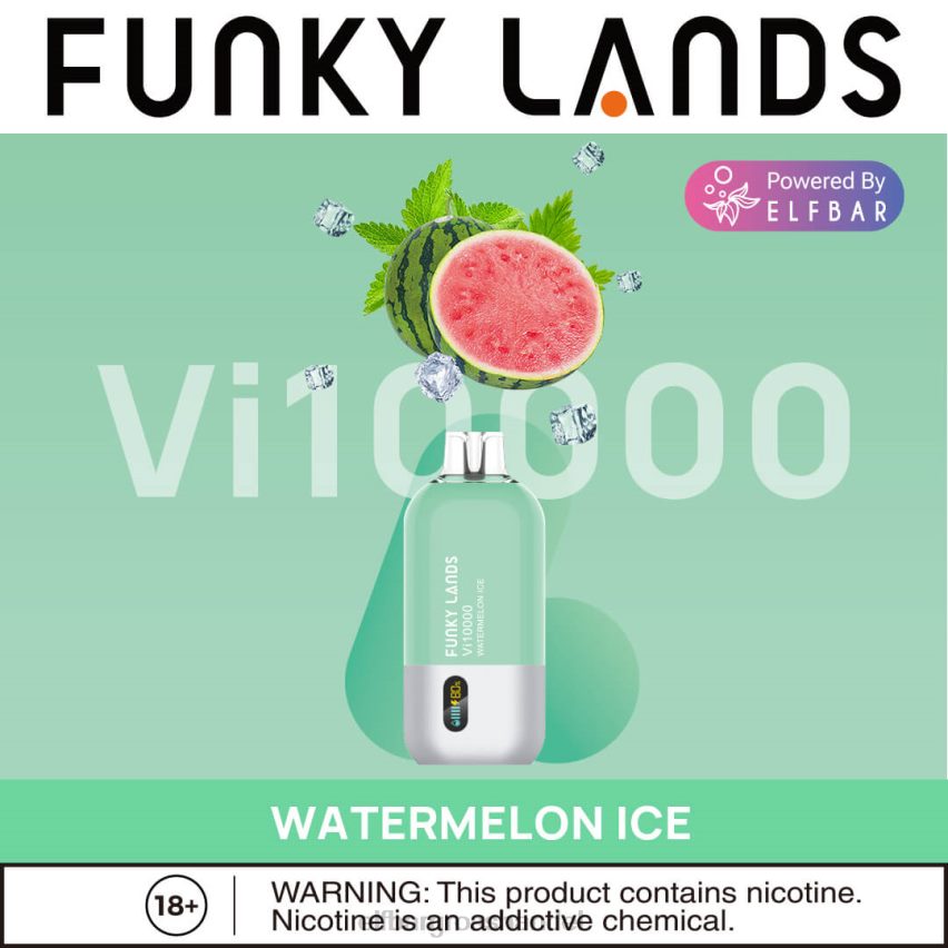 ELF BAR Elfa Pods | ELFBAR Funky Lands Best Flavour Einweg-Vape VI10000 Iced-Serie Wassermeloneneis VRHLDB154