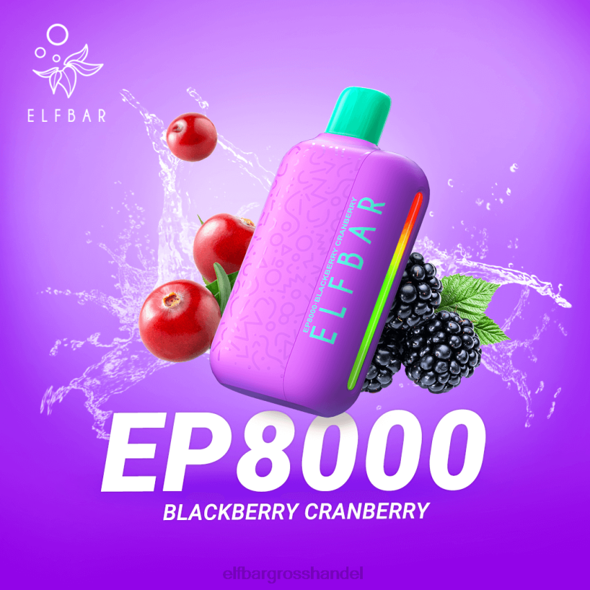 ELF BAR Elfa Pods Kaufen | ELFBAR Einweg-Vapor neue ep8000 Puffs Brombeer-Cranberry VRHLDB67