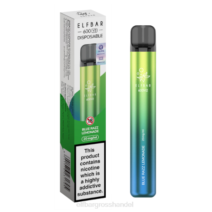 ELF BAR Elfa Pods Kaufen | Elfbar 600v2 Einweg-Vaporizer – 20 mg 860Z13 Blue Razz Limonade