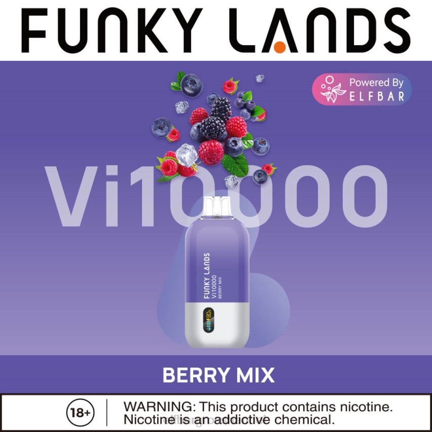 ELF BAR Elfa Pods Nikotinfrei | ELFBAR Funky Lands Einweg-Vape VI10000 Züge Beerenmischung VRHLDB159