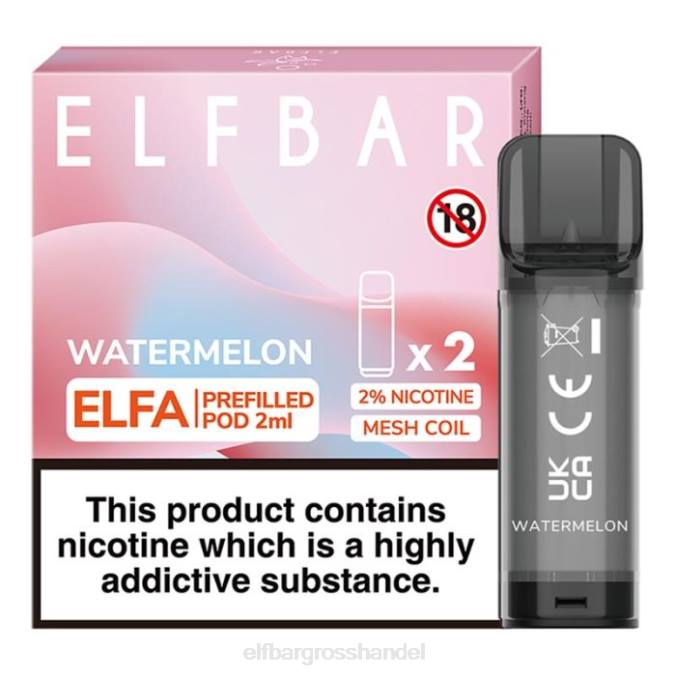 ELFBAR Deutschland Kontakt | Elfbar Elfa vorgefüllte Kapsel – 2 ml – 20 mg (2er-Pack) 860Z108 Wassermelone