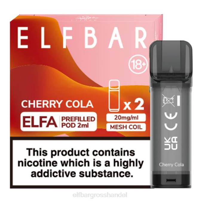 ELFBAR Großhandel Österreich | Elfbar Elfa vorgefüllte Kapsel – 2 ml – 20 mg (2er-Pack) 860Z113 Kirschcola