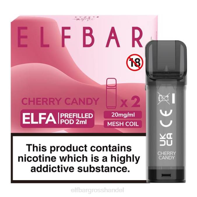 ELFBAR Großhandel Österreich | Elfbar Elfa vorgefüllte Kapsel – 2 ml – 20 mg (2er-Pack) 860Z131 Kirschbonbons