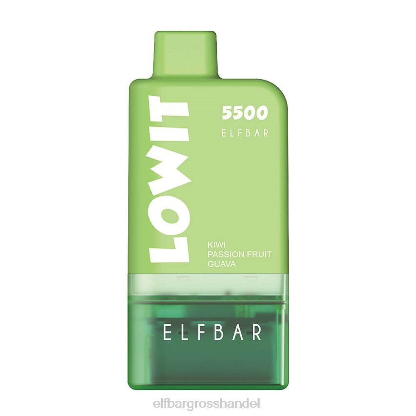 ELF BAR Elfa Laden | ELFBAR Vorgefülltes Pod-Kit Lowit 5500 2% Nic Kiwi, Passionsfrucht, Guave VRHLDB124